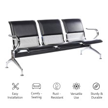 GARDEN DECO Three seater Waiting Area Chair with Cushion