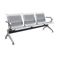 GARDEN DECO Three Seater Waiting Area Chair (Mild Steel, Iron, Silver)