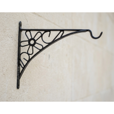 GARDEN DECO 12 Inch Metal Wall Bracket for Hanging Baskets (Set of 1)