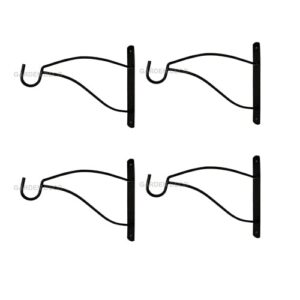 GARDEN DECO Elegant Wall Bracket for Hanging Baskets and Bird Feeders & Wind Chimes (Set of 4 Pcs)