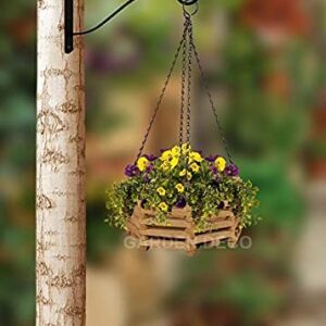 GARDEN DECO Elegant Wall Bracket for Hanging Baskets and Bird Feeders & Wind Chimes (Set of 4 Pcs)