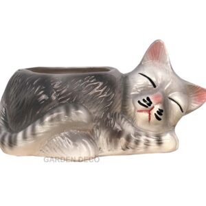 Cat Ceramic pot for table decor