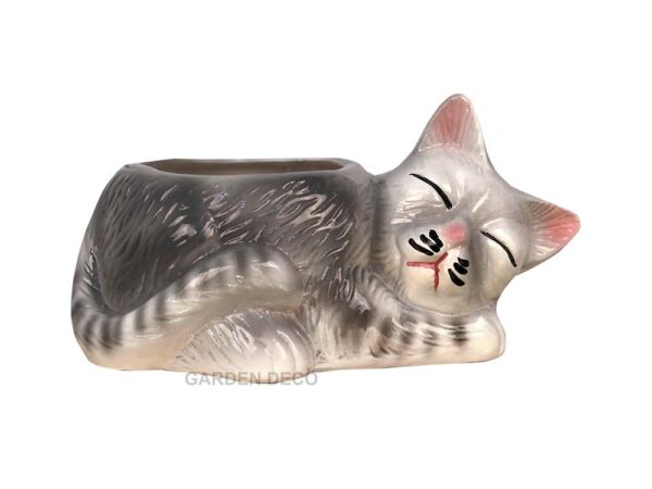 Cat Ceramic pot for table decor