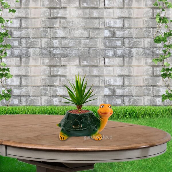 Tortoise flower pot for table decor