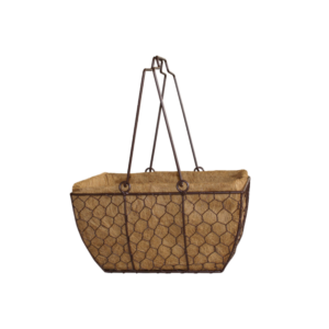 GARDEN DECO 14 Inch Coir Designer Basket with Detachable Handle (Set of 1 Pc)