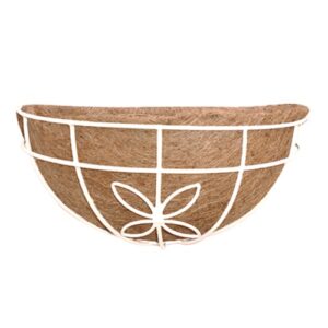 GARDEN DECO 12 Inch Flower Design Wall Basket (Set of 1 Pc)