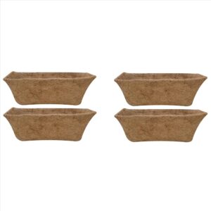 GARDEN DECO 24 INCH Replacement Coir Liner for Metal Wall Trough (Set of 4 PCs)