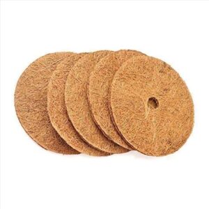 GARDEN DECO Weed Control Coir Mulch Mat(6 Inch, Set of 5 Pcs)