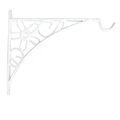 GARDEN DECO 12 Inch Metal Wall Bracket for Hanging Baskets (Set of 1)