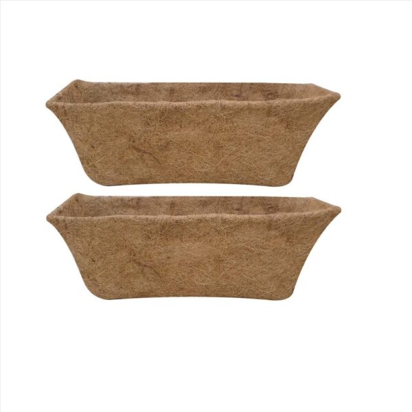 GARDEN DECO 24 INCH Replacement Coir Liner for Metal Wall Trough (Set of 2 PCs)