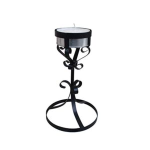 GARDEN DECO Candle With Holder for Home Decoration (Black, set of 1 Pc)