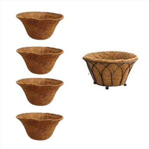 GARDEN DECO 14 Inch Floor Basket Coir Liner (Set of 4 Pcs)