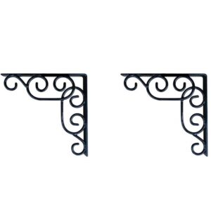 GARDEN DECO Handcrafted Wall Bracket for Hanging Baskets (Set of 2)