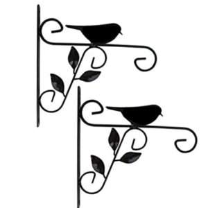 GARDEN DECO Beautiful Bird Design Wall Bracket for Hanging Baskets (Set of 2)