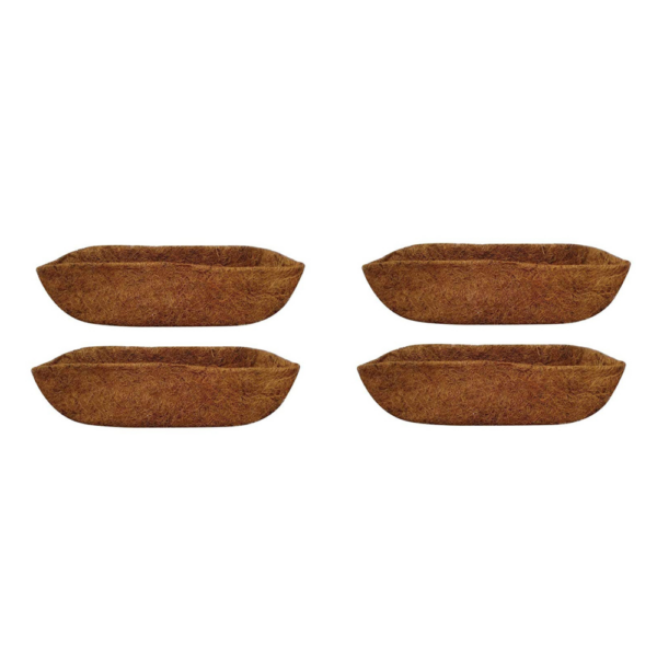 GARDEN DECO Coir Liner for 24 Inch Wall Mounted Trough (Set of 4 PCs)